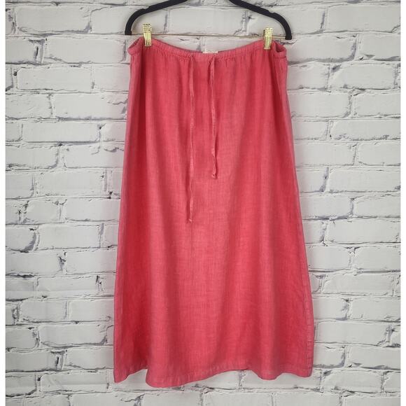 Hot Cotton by Marc Ware Dresses & Skirts - Hot Cotton by Marc Ware Skirt 100% Linen Womens LG comfy vacation office coastal